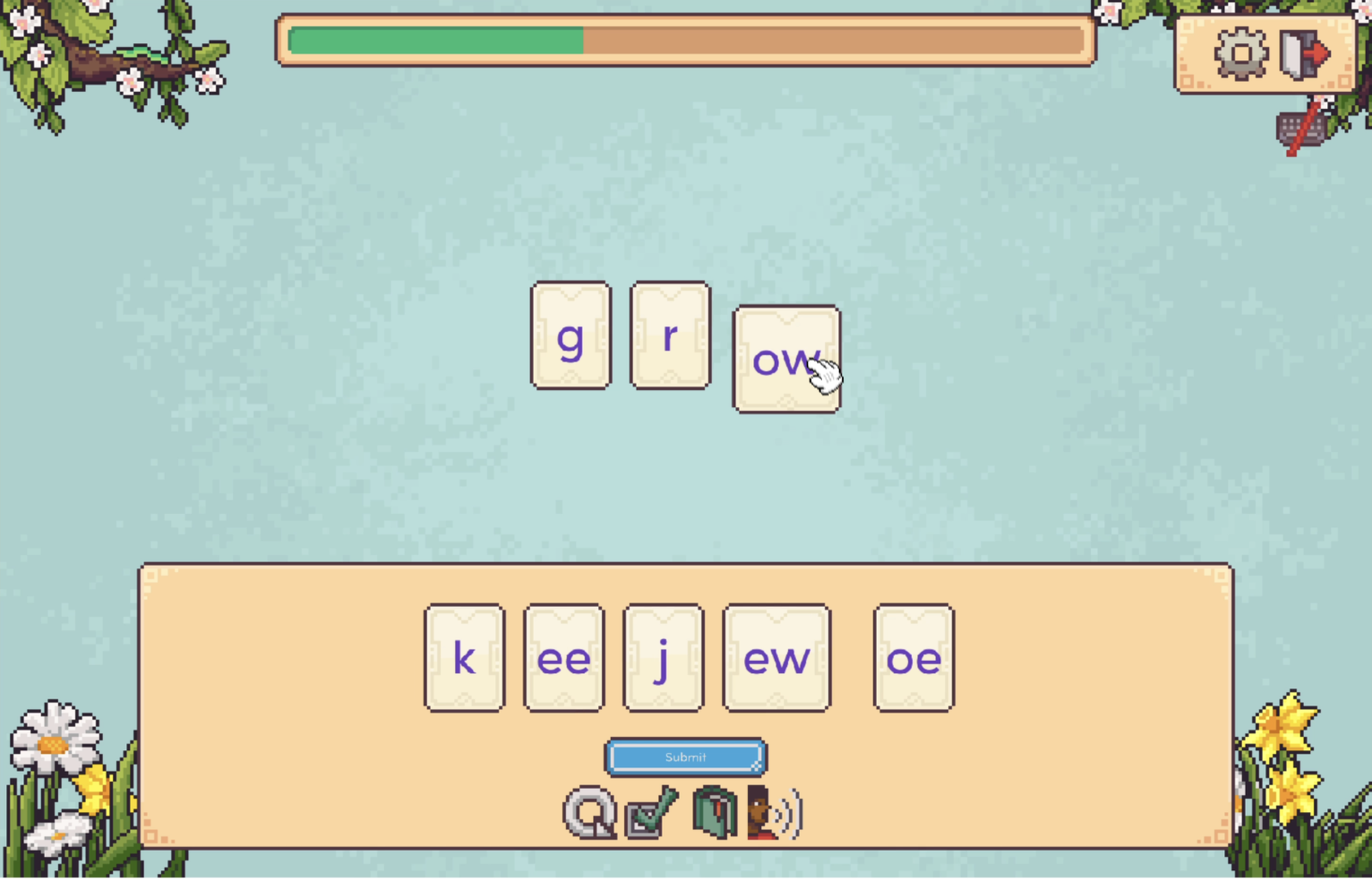 Phoneme Forge mini-game in Spellcaster